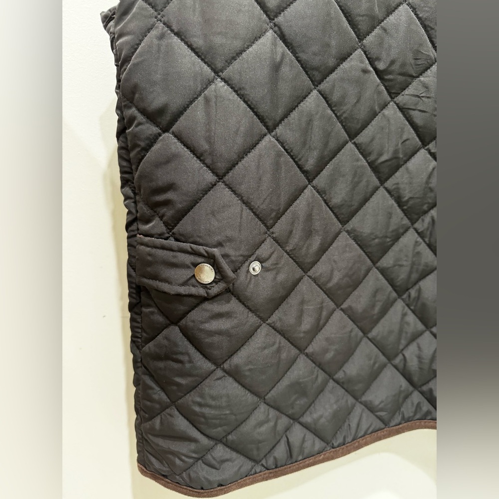 Tahari Men's Quilted Dark Brown Vest - Picture 5 of 7
